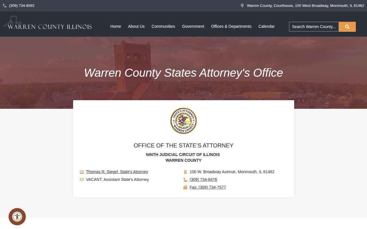 Warren County State's Attorney victim advocate and VINELink information